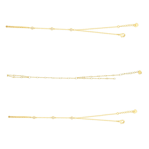 TikTok Shop Viral Hand Chain Bundle : 3 Piece Hand Chain Bundle
